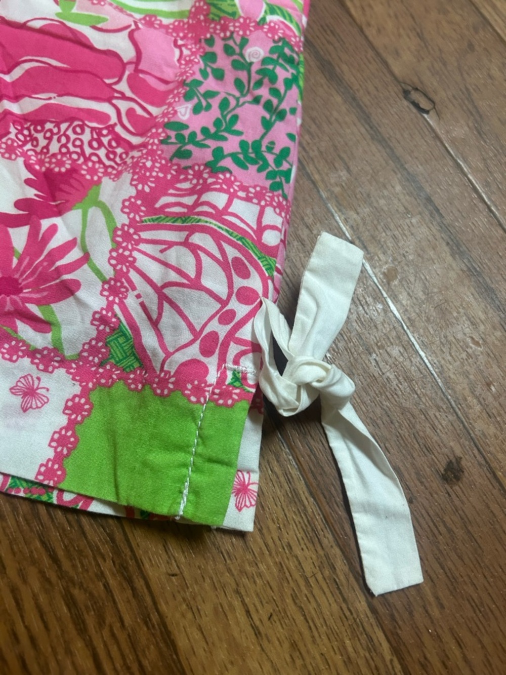 Lilly Pulitzer Pink, Green & White Patchwork Mini Skirt - Picture 3 of 5